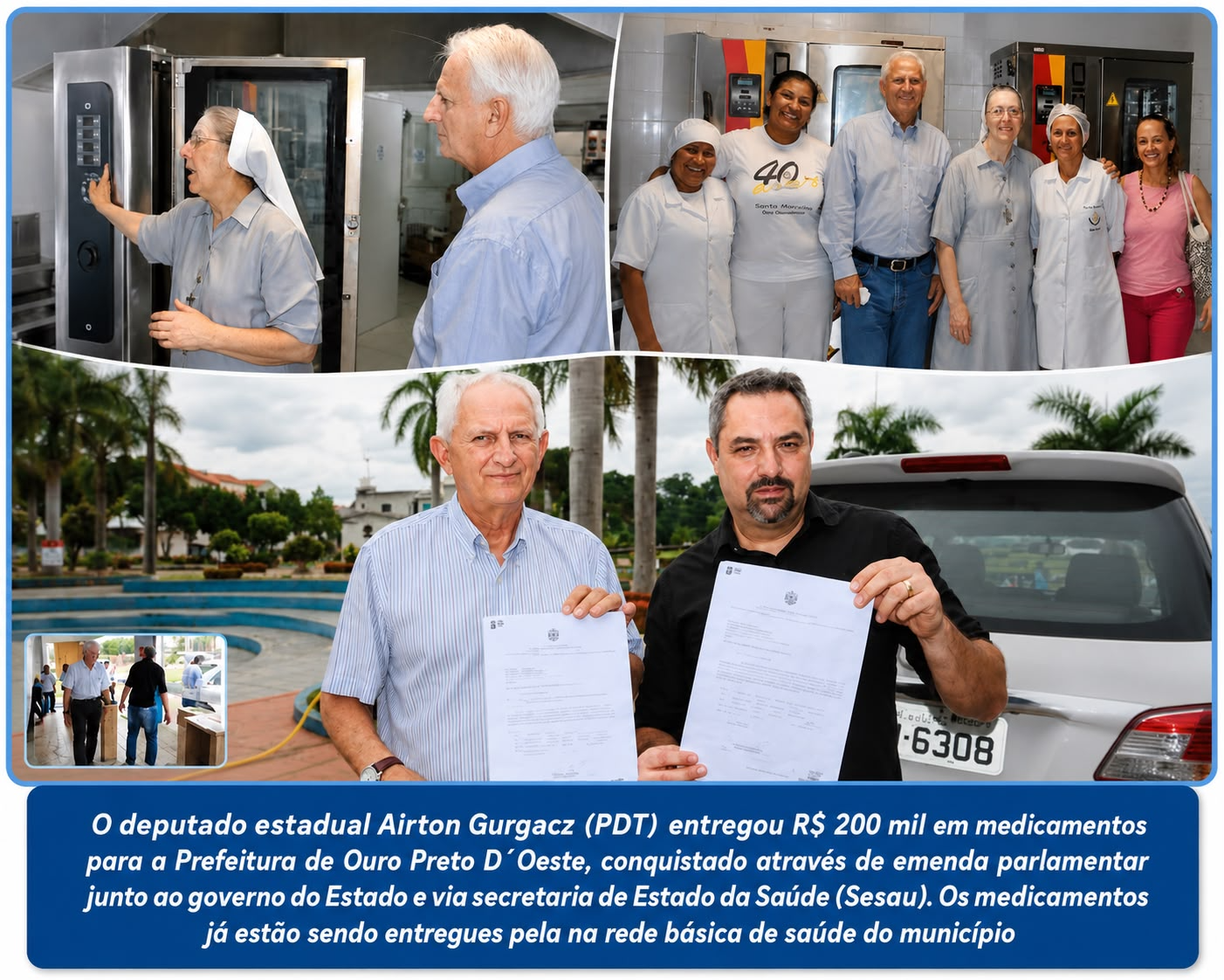 Entrega de medicamentos e equipamentos para a saúde pública em Rondônia