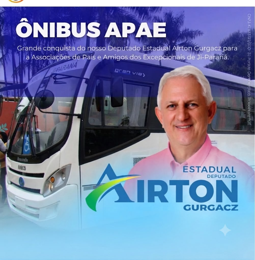 Ônibus conquistado para a APAE de Ji-Paraná